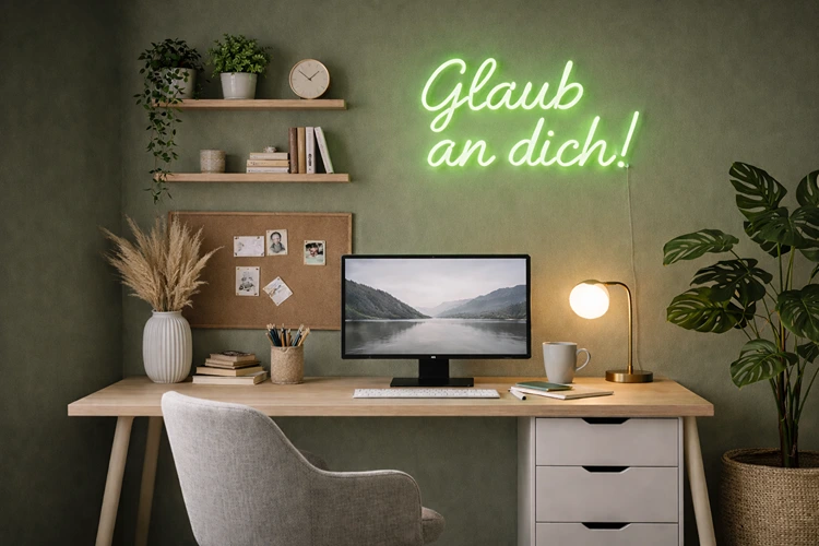 Die Arbeit zu Hause wird mit der richtigen Wandgestaltung umso angenehmer