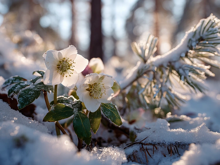 Die Christrose kann auch im Dezember oder Januar ausgepflanzt werden