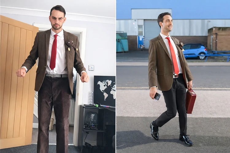 Die Kultfigur Mr. Bean mit Klamotten aus dem Kleiderschrank erstellen