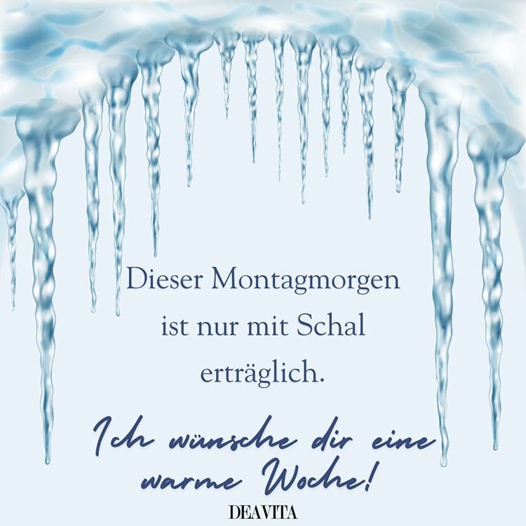 Dieser Montagmorgen ist nur mit Schal erträglich