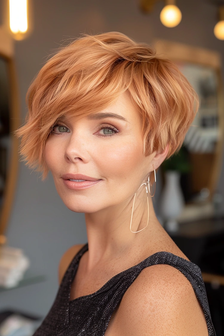 erdbeerblond kurze haare pixie cut ab 50