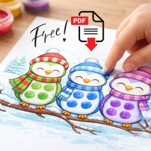 fingerabdruck vorlagen für den winter