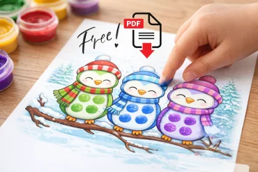 fingerabdruck vorlagen für den winter