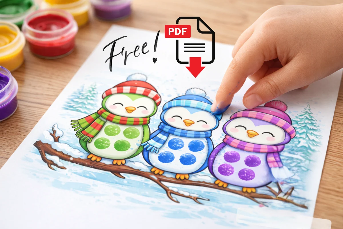 fingerabdruck vorlagen für den winter