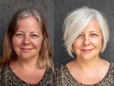 frisuren für rundes gesicht & doppelkinn ab 50