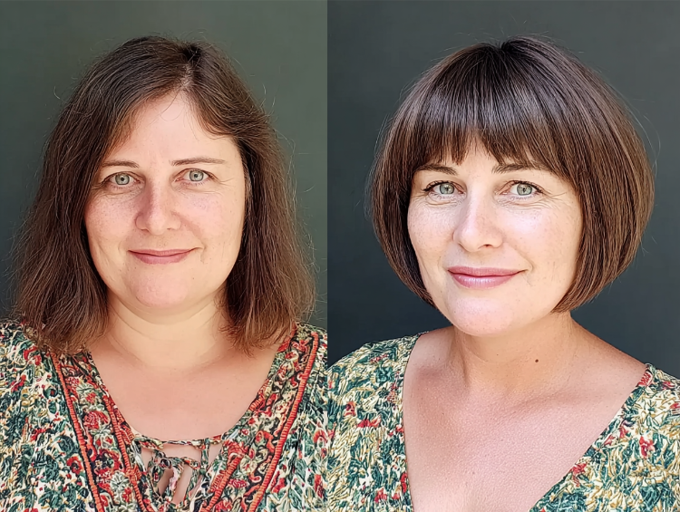 frisuren für rundes gesicht & doppelkinn ab 50 bob cut