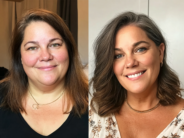 frisuren für rundes gesicht & doppelkinn ab 50 wavy bob mit seitenscheitel