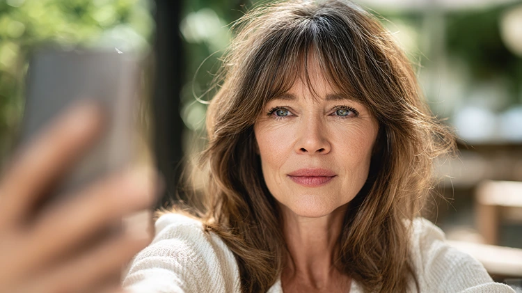 frisuren halblang mit curtain pony