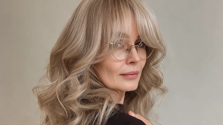 haare teddyblond lang mit wellen curtain bangs