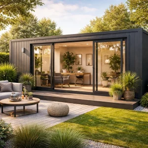 Haus erweitern ohne Umbau mit Container, Gartenhaus, Modulbau, Leichtbau oder Tiny House