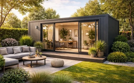 Haus erweitern ohne Umbau mit Container, Gartenhaus, Modulbau, Leichtbau oder Tiny House