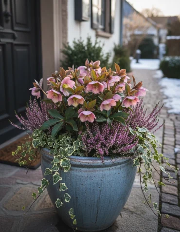 ice n’ roses christrose im kübel – farbige winterbepflanzung für februar