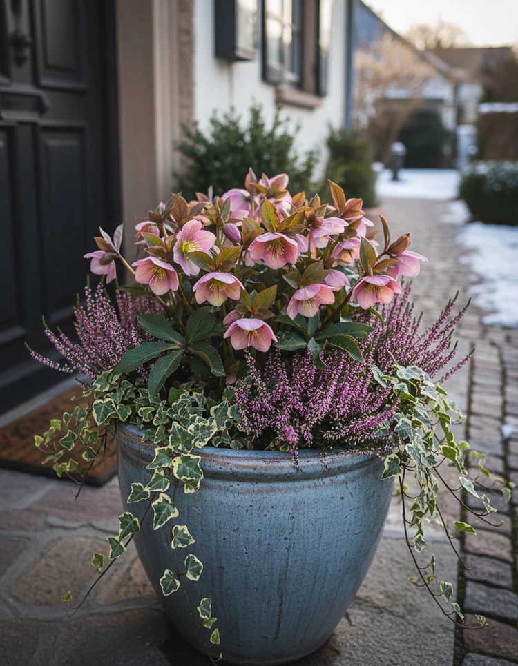 ice n’ roses christrose im kübel – farbige winterbepflanzung für februar