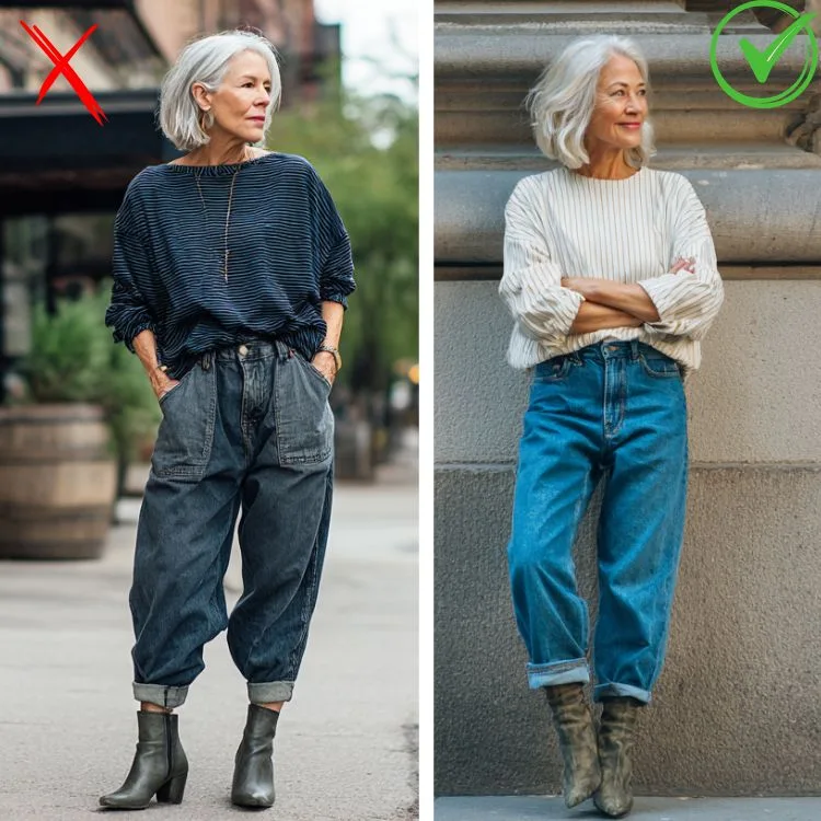 Jeans ab 60 tragen hochqualitative Stoffe sehen besser aus