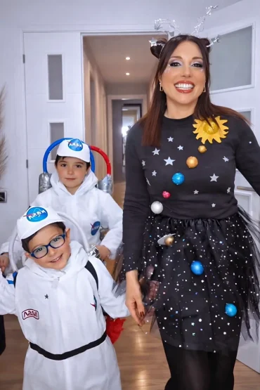 Kinder als Astronauten verkleiden und Galaxie für Damen kreieren