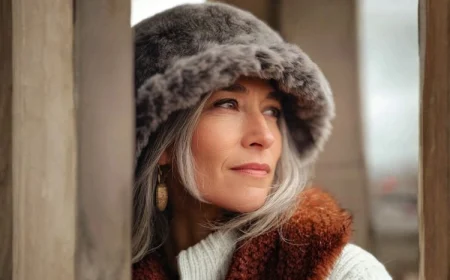 Kunstfell Fischerhut Hut für Frauen ab 50