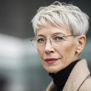 kurzhaarfrisuren ab 60 mit brille trends 2026