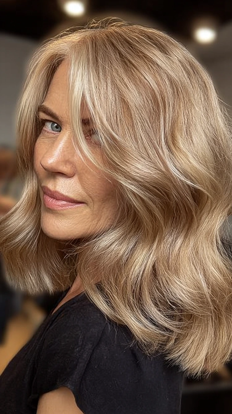 lange haare teddyblond wellig