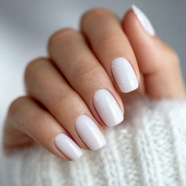 milchig weiße nägel in reinform – der sanfte cloud dancer look