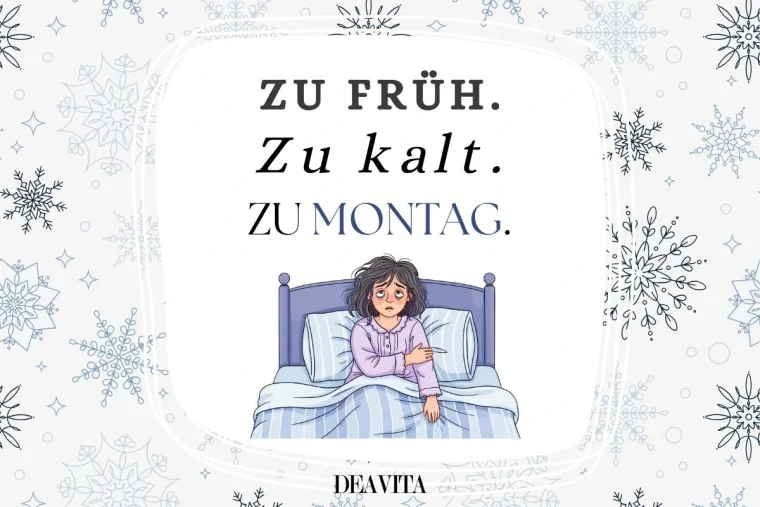 Montag-Grüße am kalten Morgen für einen schönen Start in die neue Woche