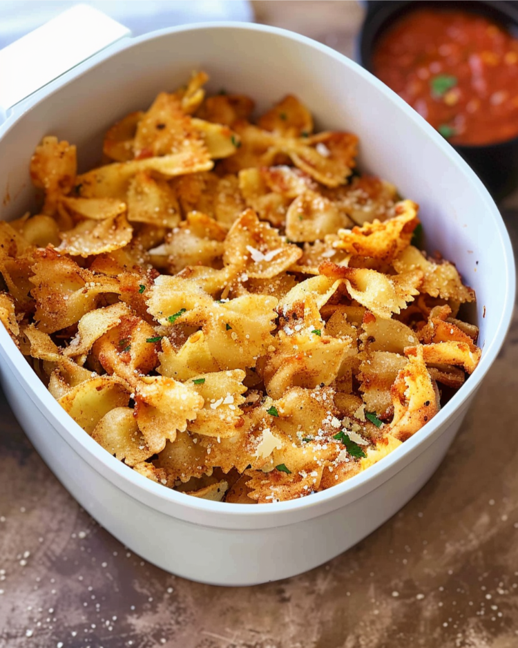 pasta chips aus der heißluftfritteuse