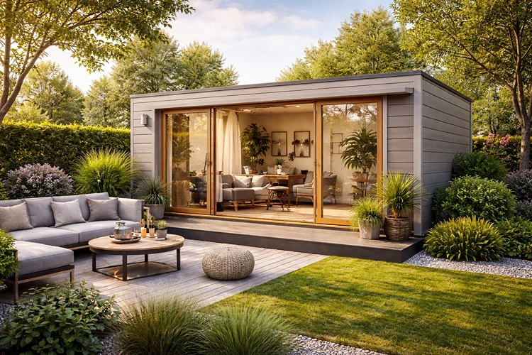 Raumcontainer sind günstig, flexibel und können mit Holz verkleidet werden