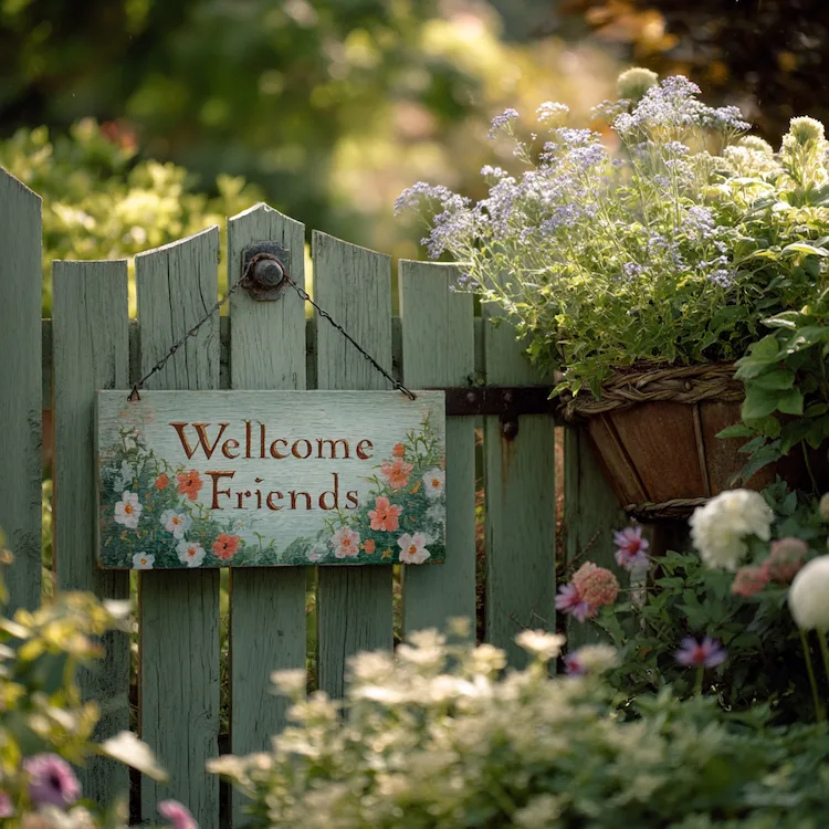 Schild für Gartenzaun selber malen