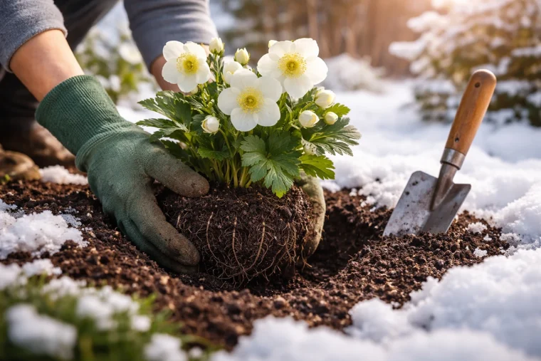 Schneerose in den Garten pflanzen - Ist das schon im Winter möglich