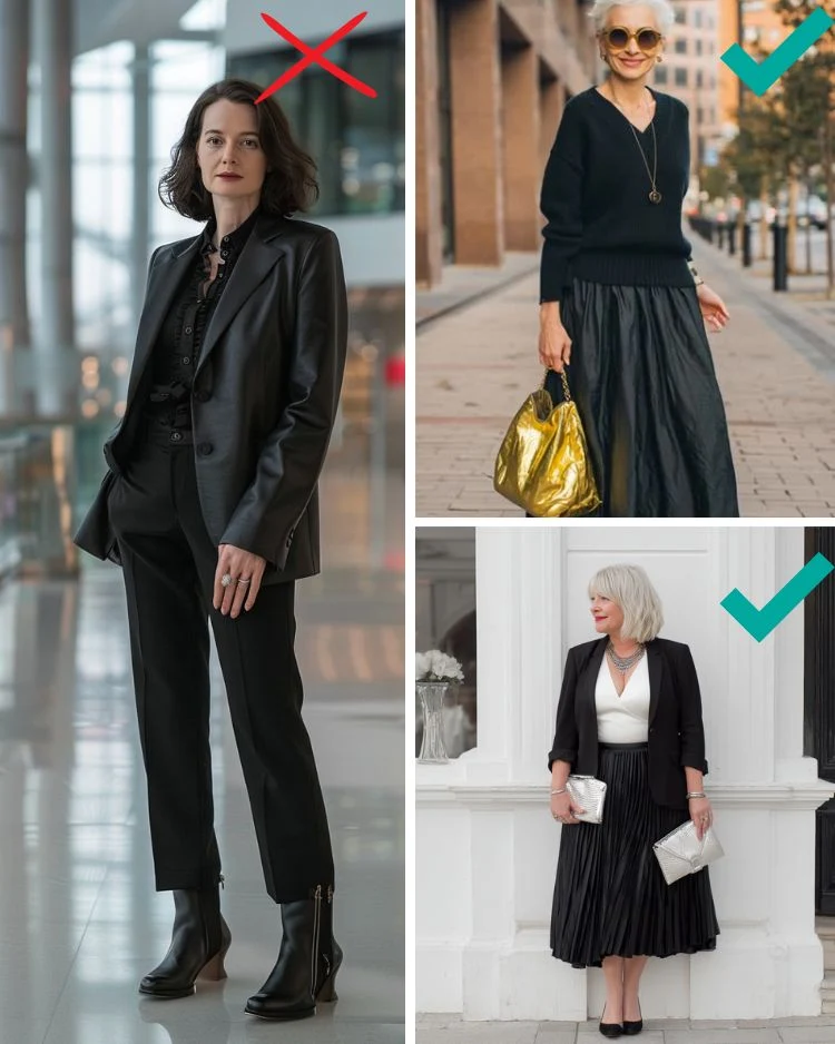 schwarze outfits richtig stylen