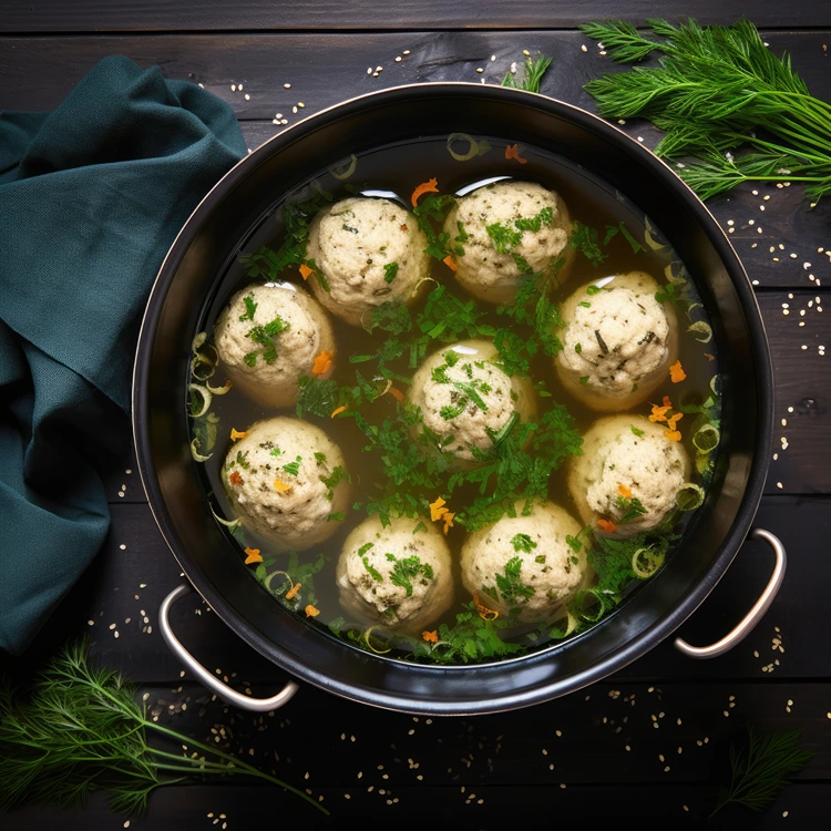 Semmelknödel formen und in siedendem Wasser ziehen lassen