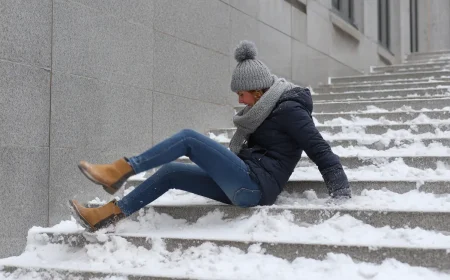 vereiste außentreppe im winter