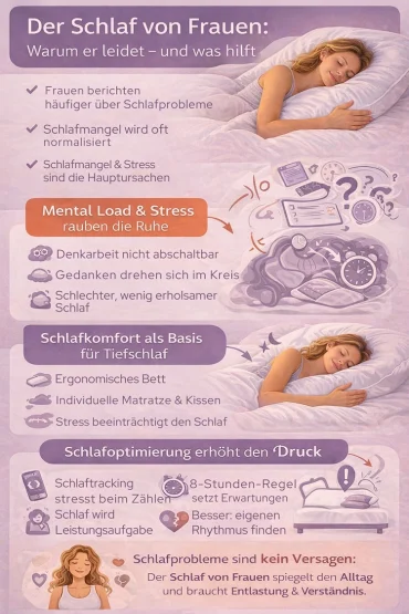Warum der Schlaf von Frauen schlecht ist und wie Sie ihn verbessern