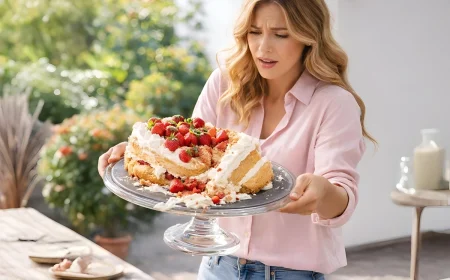 Wie kann verhindert werden, dass ein Kuchen bei Transport auf einer Kuchenplatte verrutscht