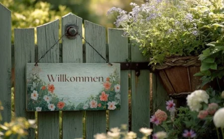 Willkommen Schild auf Gartenzaun Ideen