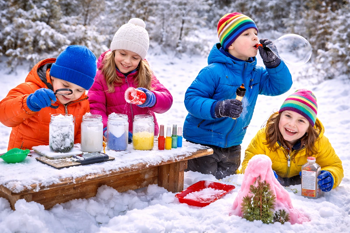 Winter-Experimente für Kinder - Outdoor-Aktivitäten trotz Schnee und Kälte