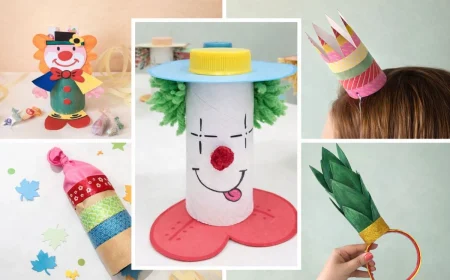 Zum Fasching basteln mit Klopapierrollen - Ideen für Kopfschmuck, Konfetti-Kanone und Clowns