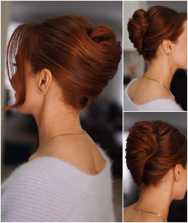 french twist modern interpretiert – elegante hochsteckfrisur mit volumen