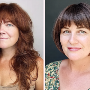 frisuren rundes gesicht mit pony