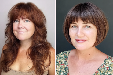 frisuren rundes gesicht mit pony