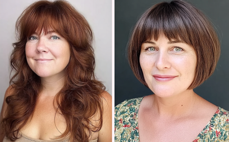 frisuren rundes gesicht mit pony