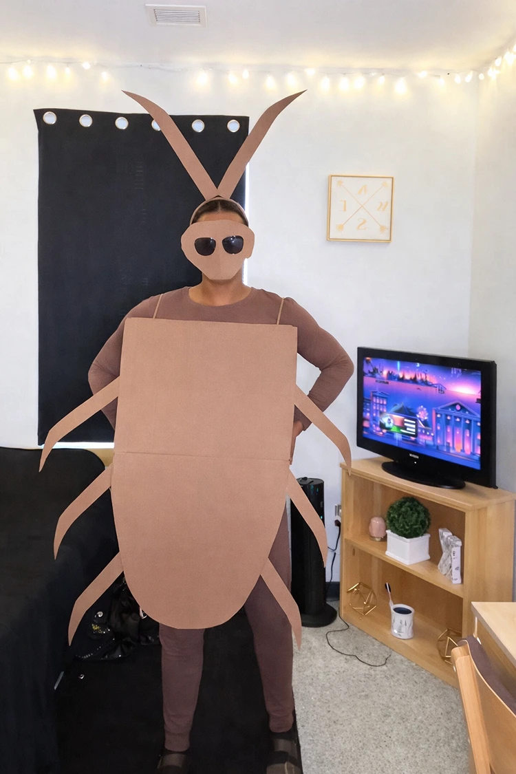 Kakerlakenkostüm selber machen mit Maske für Männer und Frauen