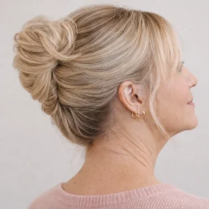 klassischer french twist – elegant gesteckt mit weichen konturen