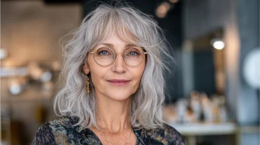 langer bob mit pony für feines haar ab 50