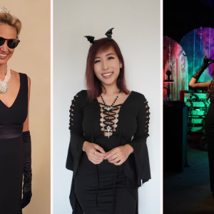 last minute kostüm mit schwarzem kleid karneval