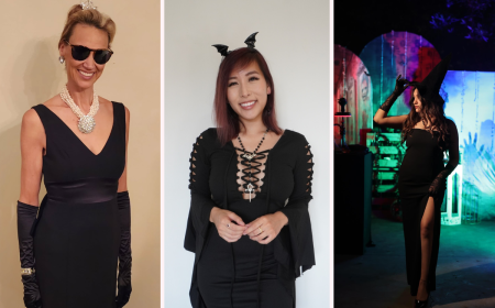 last minute kostüm mit schwarzem kleid karneval