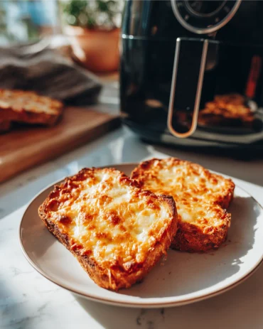 Überbackener toast im airfryer