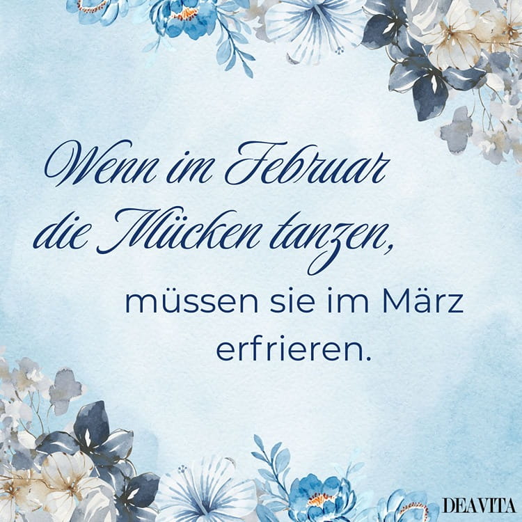 Wenn jetzt schon die Mücken tanzen, müssen sie im März erfrieren